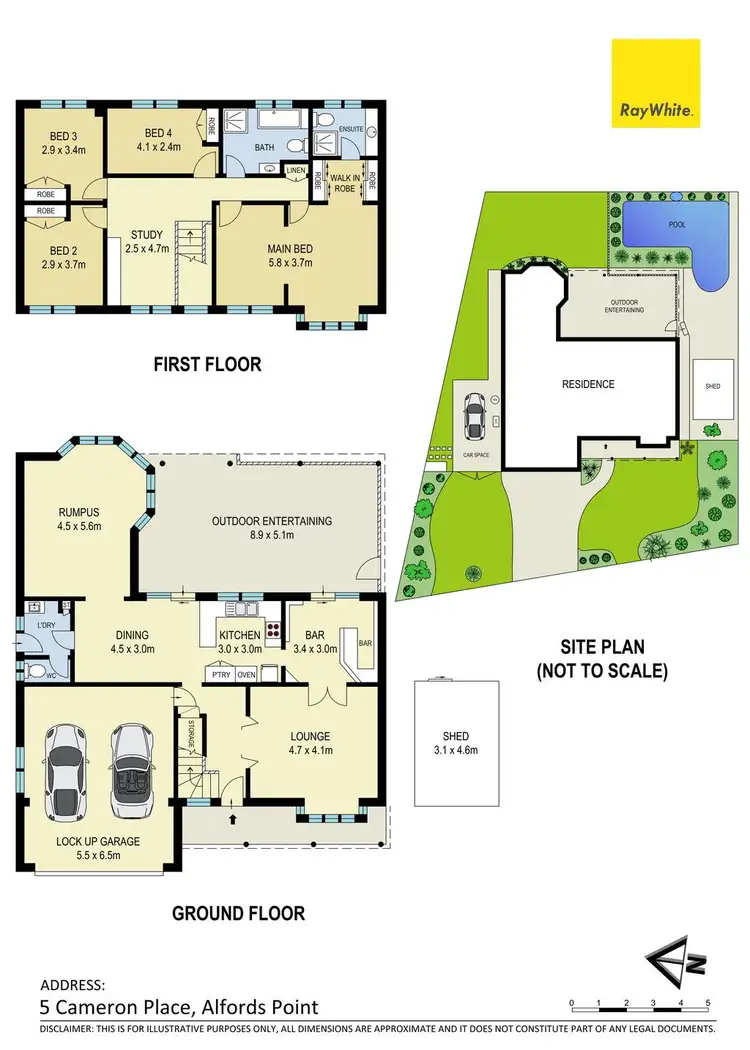Floorplan of Homely house listing, 5 Cameron Place, Alfords Point NSW 2234