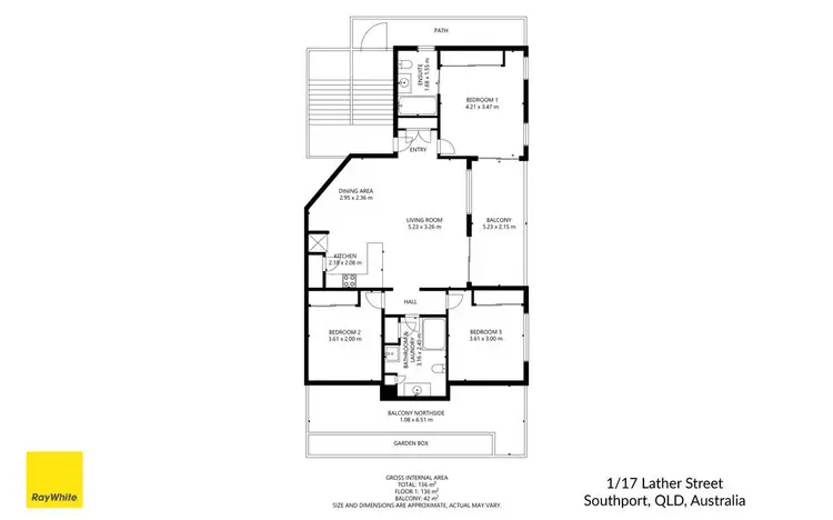 Floorplan of Homely apartment listing, 1/17-19 Lather Street, Southport QLD 4215