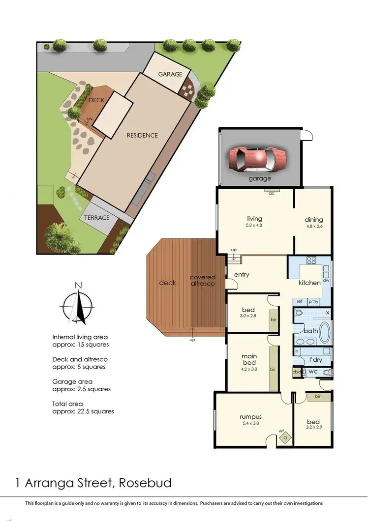Floorplan of Homely house listing, 1 Arranga Street, Rosebud VIC 3939