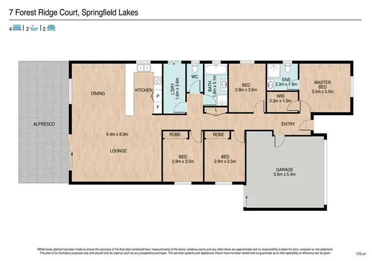 Floorplan of Homely house listing, 7 Forest Ridge Court, Springfield Lakes QLD 4300