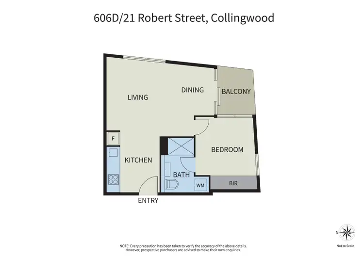 Floorplan of Homely apartment listing, 606D/21 Robert Street, Collingwood VIC 3066