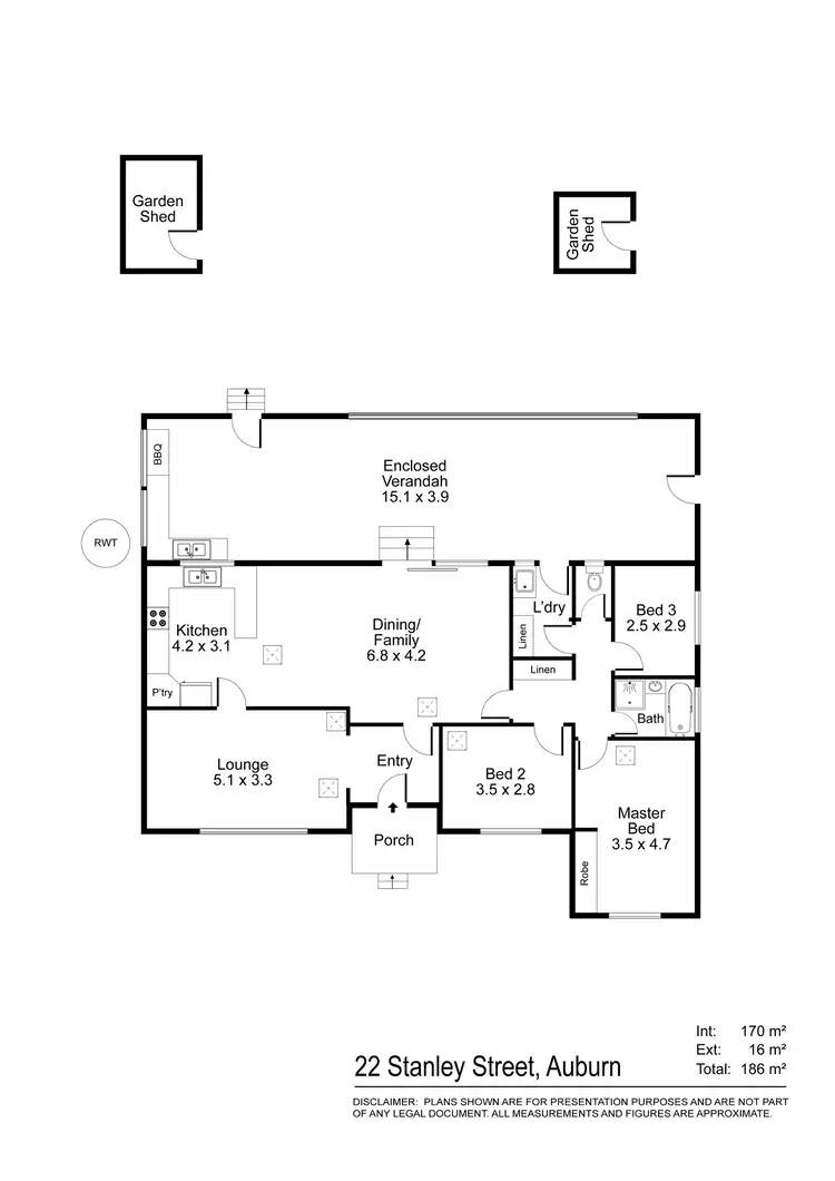 Floorplan of Homely house listing, 22 Stanley Street, Auburn SA 5451