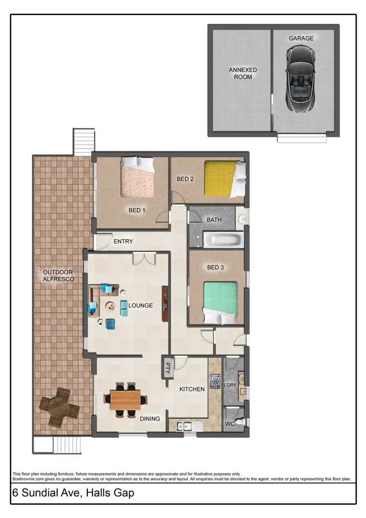 Floorplan of Homely house listing, 6 Sundial Avenue, Halls Gap VIC 3381