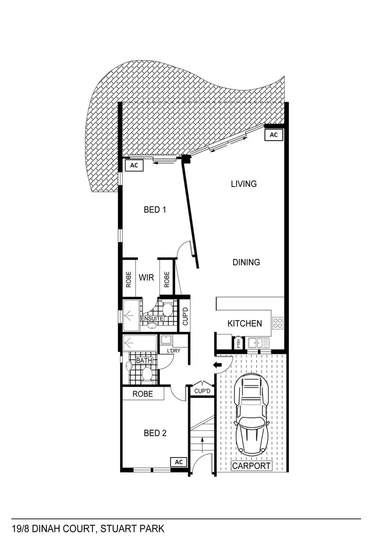 Floorplan of Homely unit listing, 19/8 Dinah Court, Stuart Park NT 820
