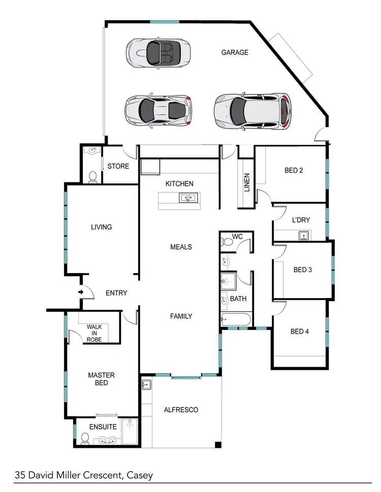 Floorplan of Homely house listing, 35 David Miller Crescent, Casey ACT 2913
