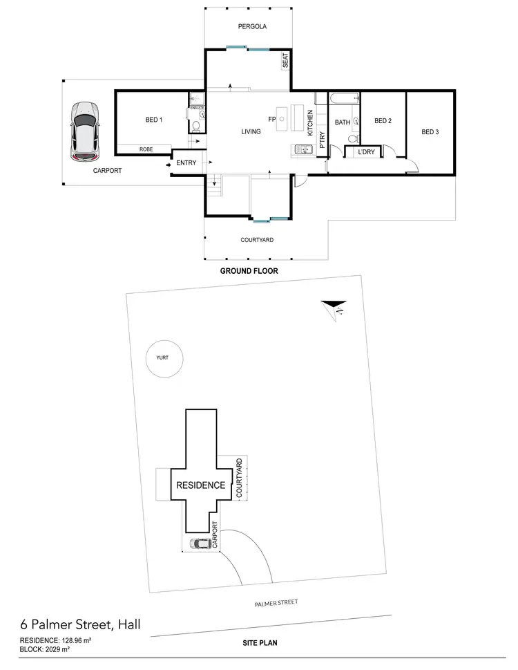Floorplan of Homely house listing, 6 Palmer Street, Hall ACT 2618