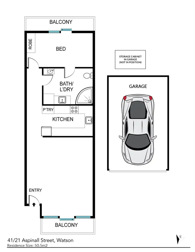 Floorplan of Homely apartment listing, 41/21 Aspinall Street, Watson ACT 2602
