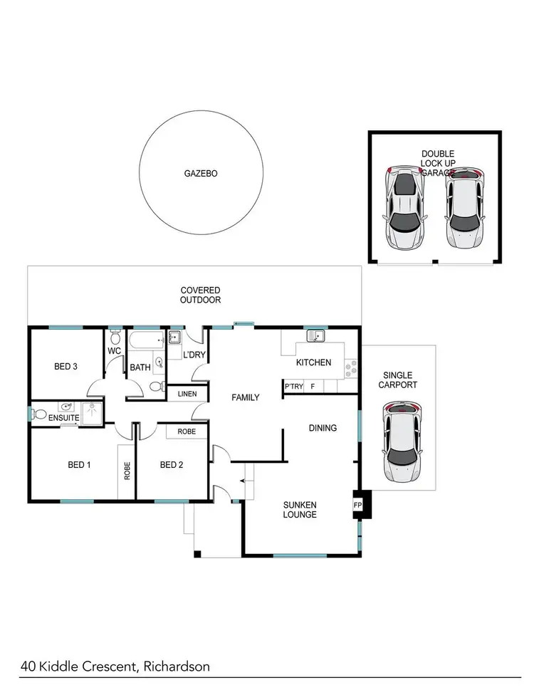 Floorplan of Homely house listing, 40 Kiddle Crescent, Richardson ACT 2905