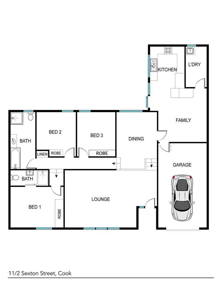 Floorplan of Homely townhouse listing, 11/2 Sexton Street, Cook ACT 2614