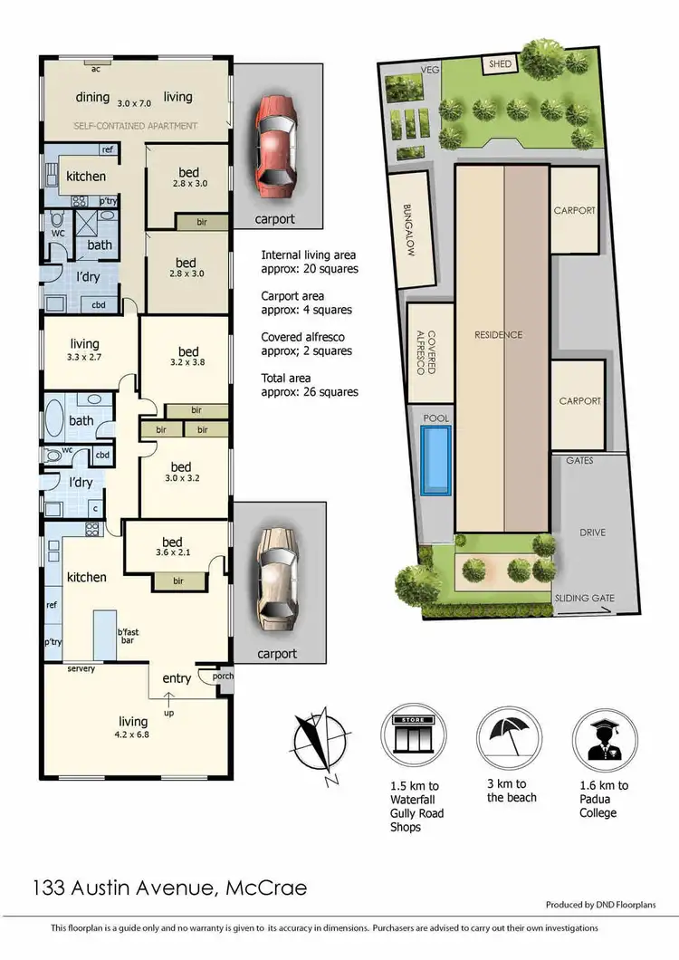 Floorplan of Homely house listing, 133 Austin Avenue, Mccrae VIC 3938
