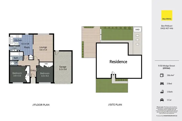 Floorplan of Homely unit listing, 9/50 Wedge Street, Epping VIC 3076