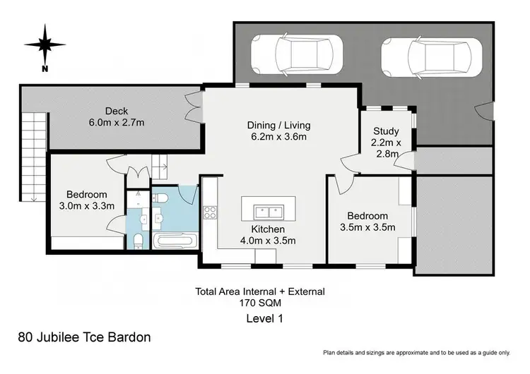 Floorplan of Homely house listing, 80 Jubilee Terrace, Bardon QLD 4065