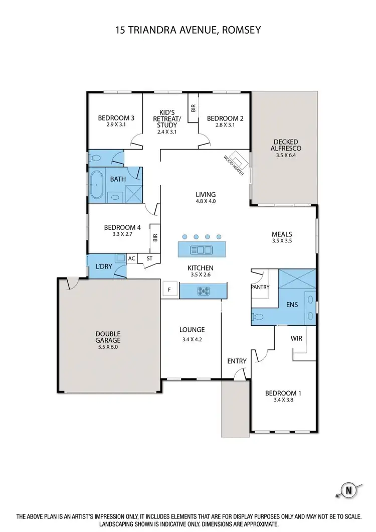 Floorplan of Homely house listing, 15 Triandra Avenue, Romsey VIC 3434