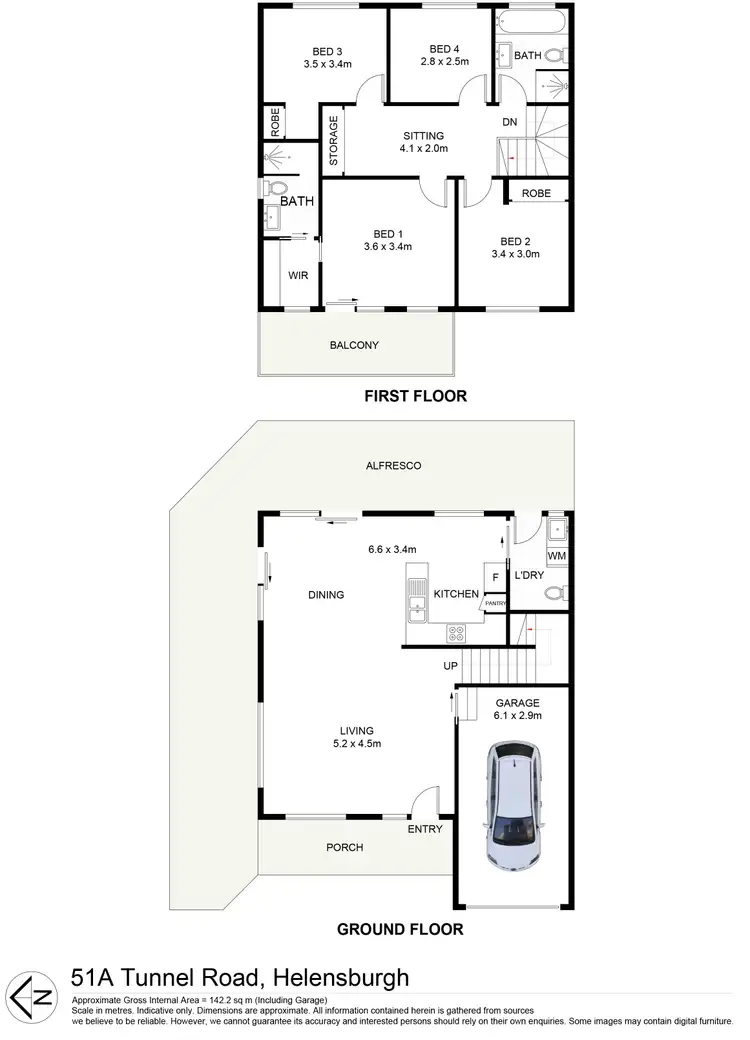 Floorplan of Homely semi-detached listing, 51A Tunnel Road, Helensburgh NSW 2508