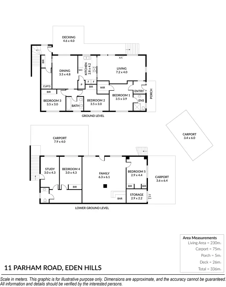Floorplan of Homely house listing, 11 Parham Road, Eden Hills SA 5050