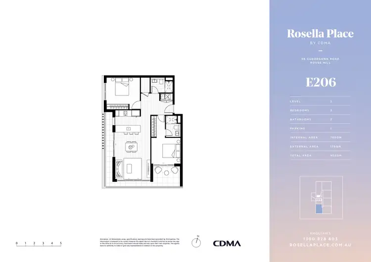 Floorplan of Homely apartment listing, Apartment/56 Cudgegong Road, Rouse Hill NSW 2155
