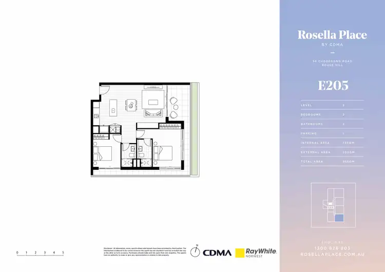 Floorplan of Homely other listing, E205/56 Cudgegong Road, Rouse Hill NSW 2155