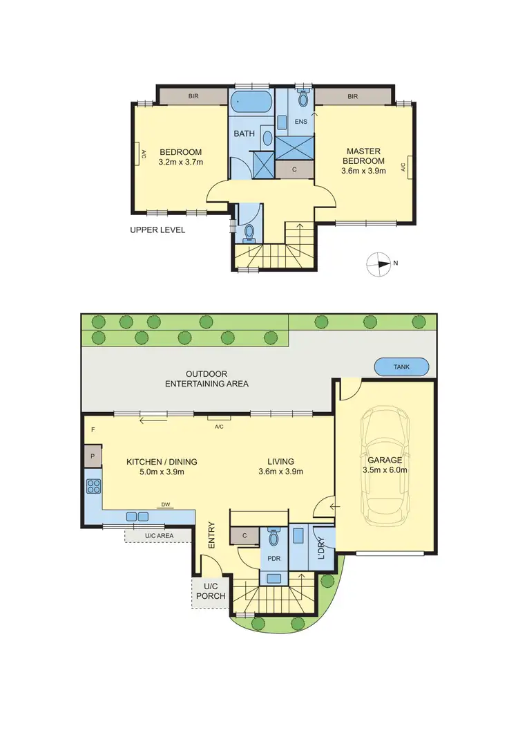 Floorplan of Homely townhouse listing, 2/57 Yarra Avenue, Reservoir VIC 3073
