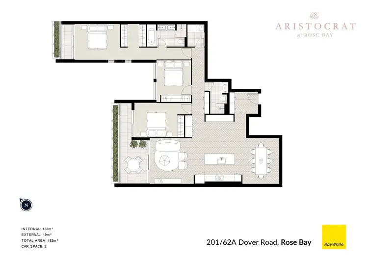 Floorplan of Homely apartment listing, 201/62a Dover Road, Rose Bay NSW 2029