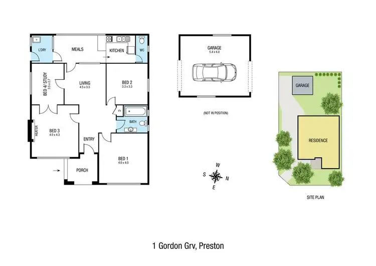 Floorplan of Homely house listing, 1 Gordon Grove, Preston VIC 3072