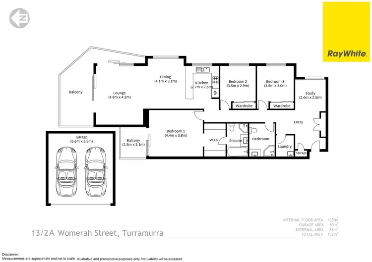 Floorplan of Homely apartment listing, 13/2A Womerah Street, Turramurra NSW 2074