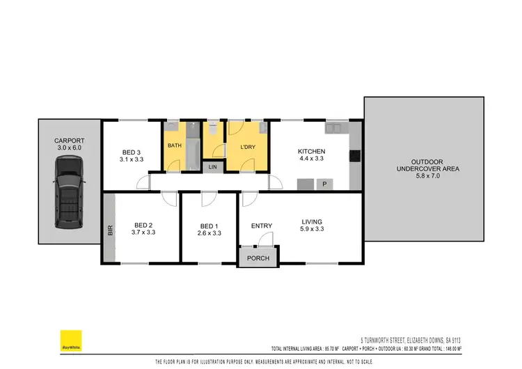 Floorplan of Homely house listing, 5 Turnworth Street, Elizabeth Downs SA 5113