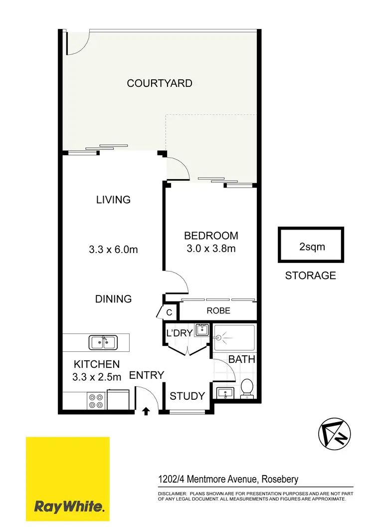 Floorplan of Homely apartment listing, 1202/4 Mentmore Avenue, Rosebery NSW 2018