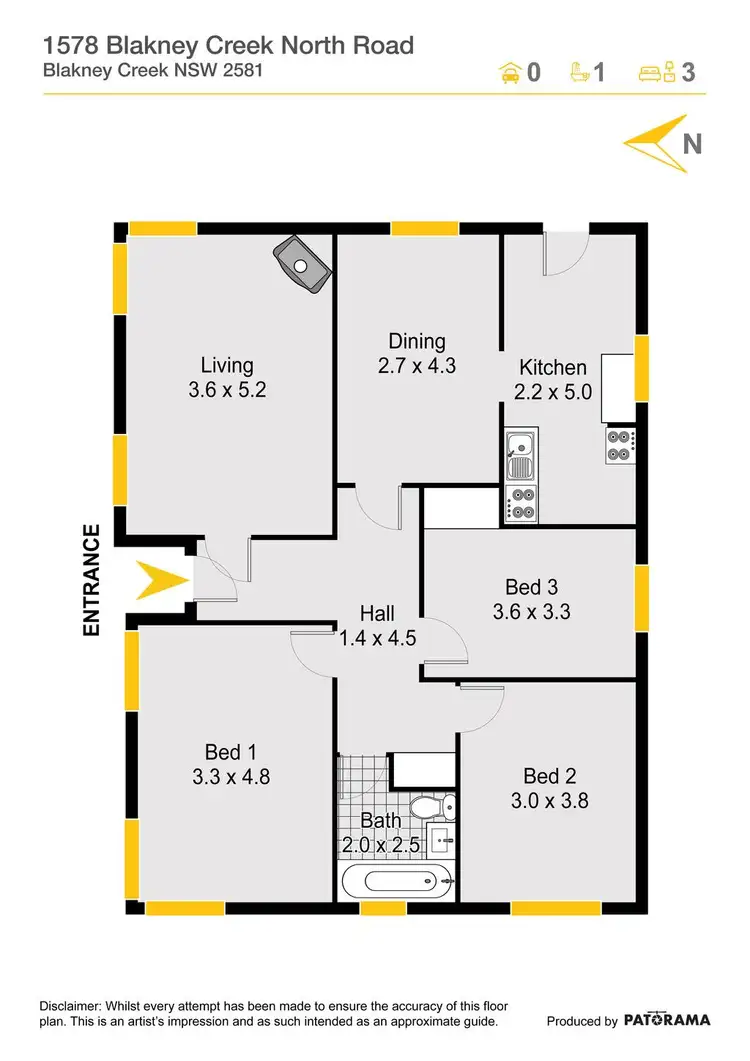 Floorplan of Homely rural property listing, 1578 Blakney Creek North Road, Bevendale NSW 2581