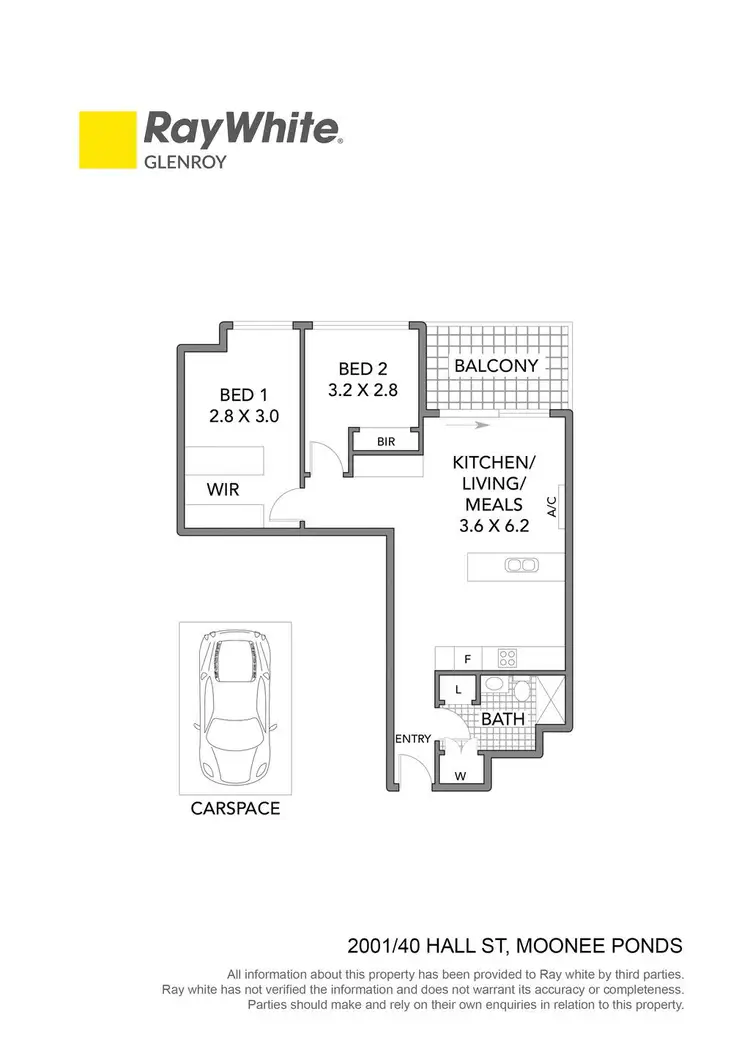 Floorplan of Homely apartment listing, 2001/40 Hall Street, Moonee Ponds VIC 3039