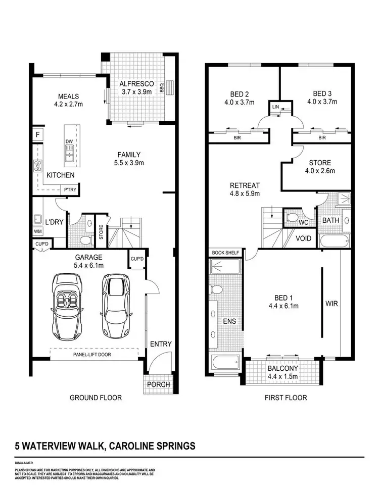 Floorplan of Homely house listing, 5 Waterview Walk, Caroline Springs VIC 3023