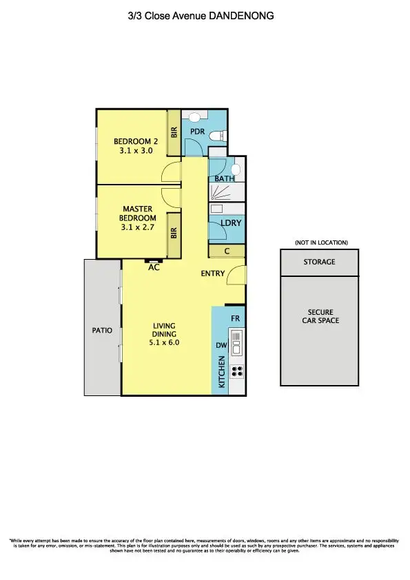 Floorplan of Homely apartment listing, 3/3 Close Avenue, Dandenong VIC 3175