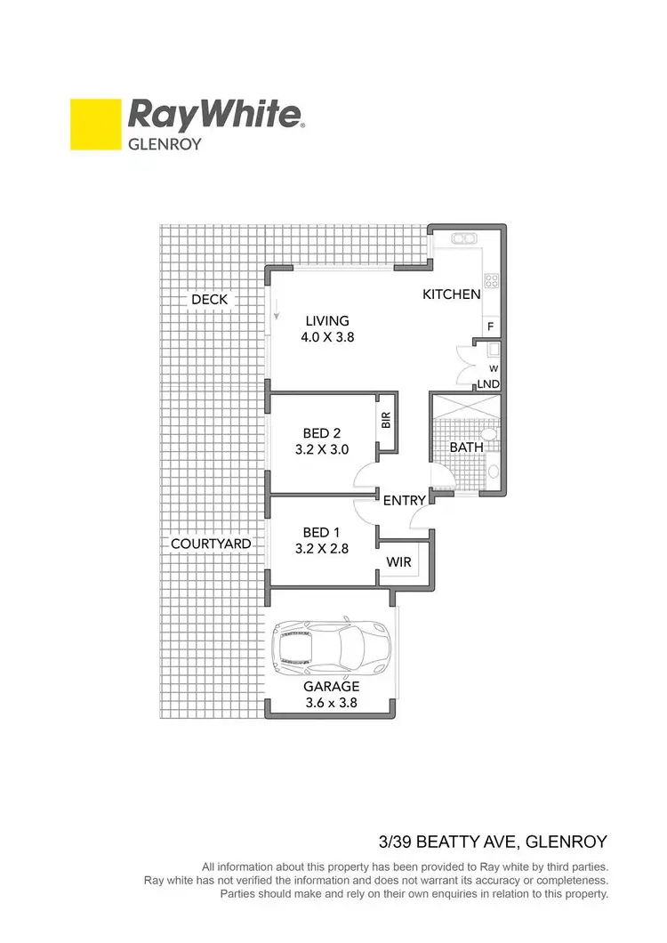 Floorplan of Homely villa listing, 3/39 Beatty Avenue, Glenroy VIC 3046