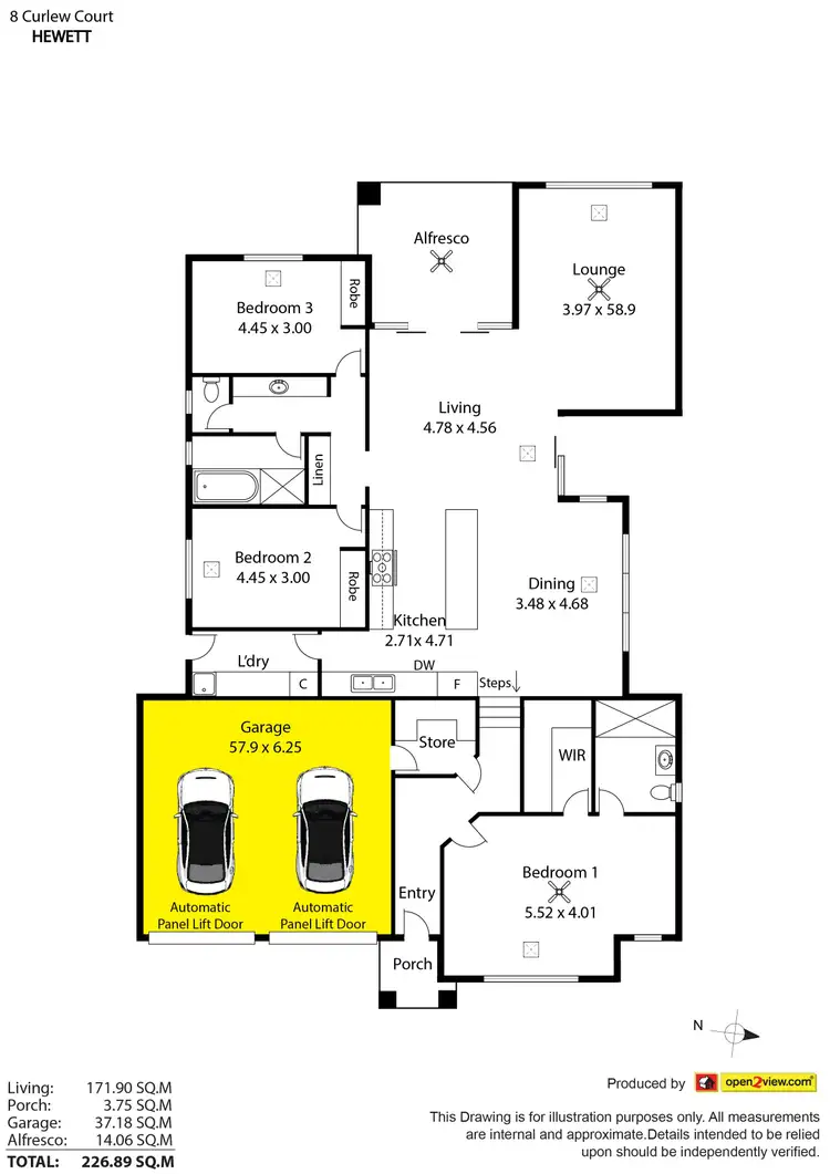 Floorplan of Homely house listing, 8 Curlew Court, Hewett SA 5118
