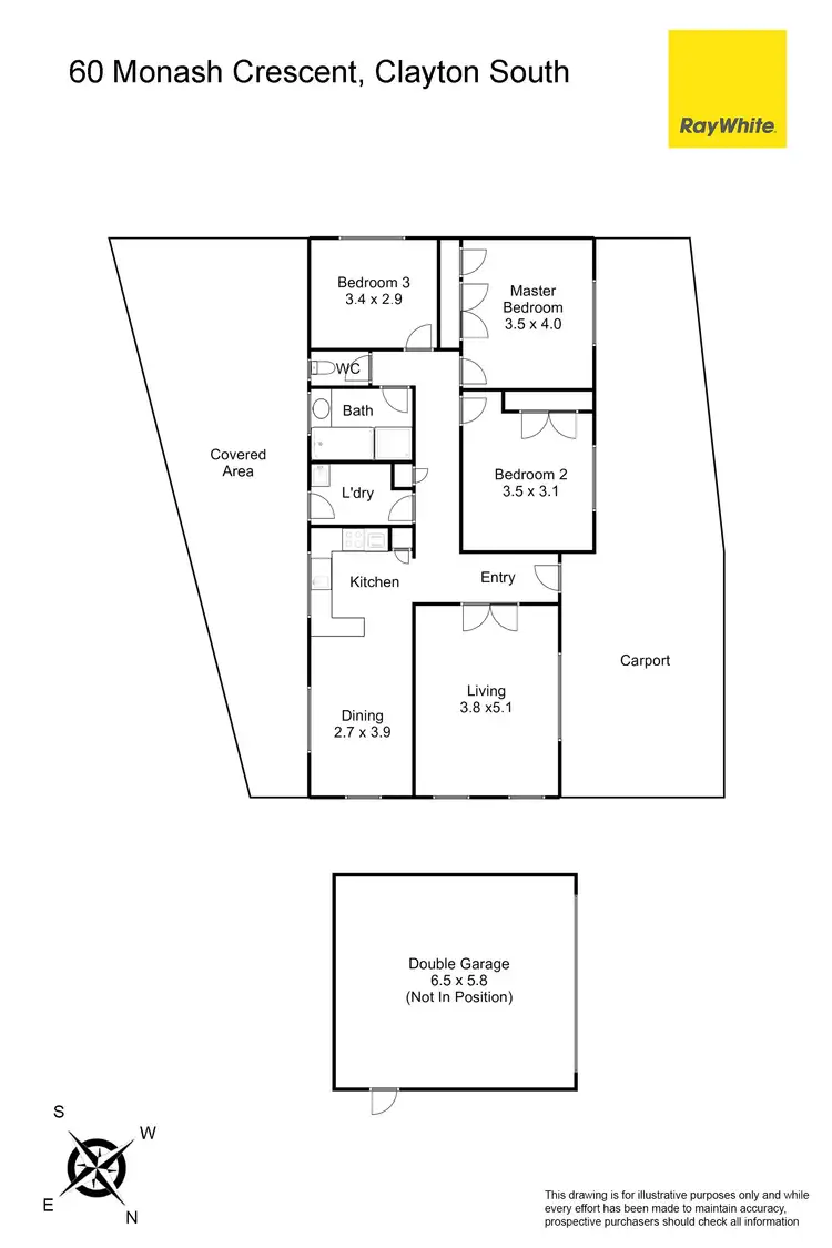 Floorplan of Homely house listing, 60 Monash Crescent, Clayton South VIC 3169