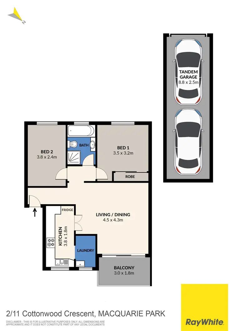Floorplan of Homely unit listing, 2/11 Cottonwood Crescent, Macquarie Park NSW 2113