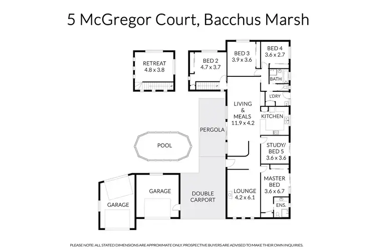 Floorplan of Homely house listing, 5 McGregor Court, Bacchus Marsh VIC 3340