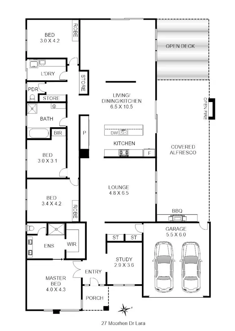 Floorplan of Homely house listing, 27 Moorhen Drive, Lara VIC 3212