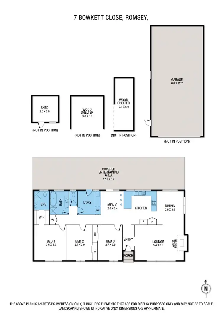 Floorplan of Homely house listing, 7 Bowkett Close, Romsey VIC 3434