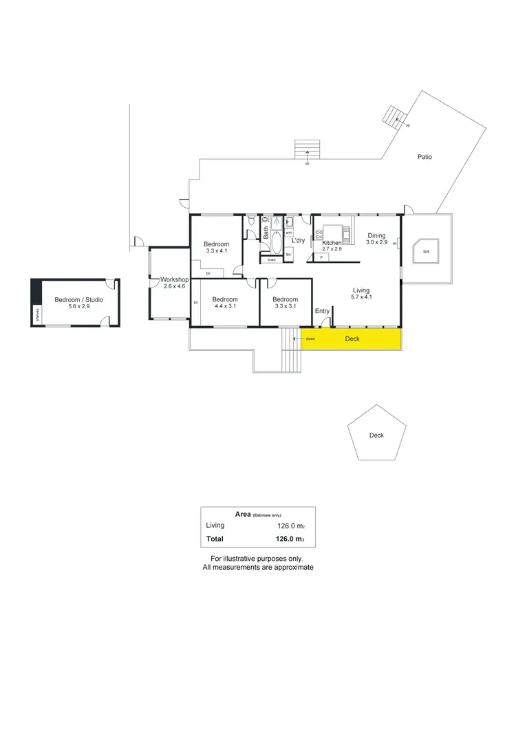 Floorplan of Homely house listing, 43 Mountbatten Road, Bellevue Heights SA 5050