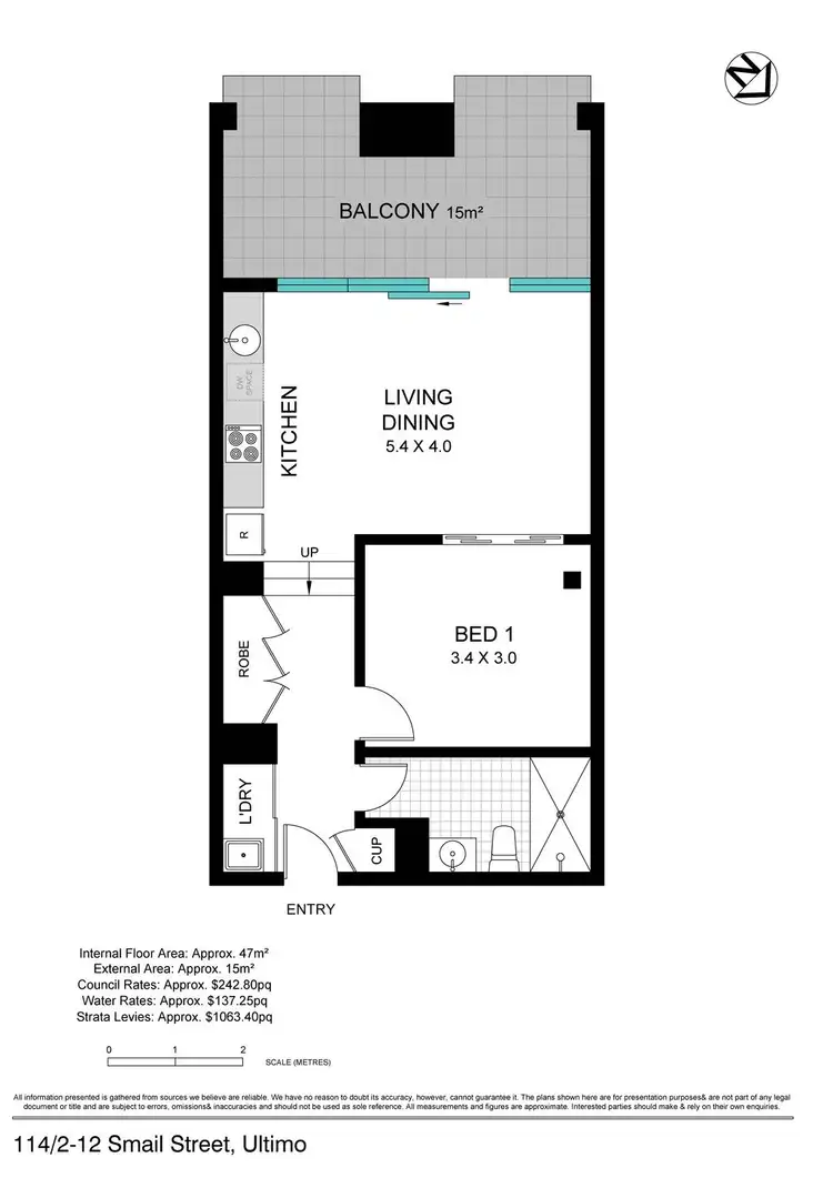 Floorplan of Homely apartment listing, 114/2-12 Smail Street, Ultimo NSW 2007