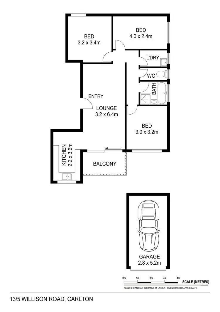 Floorplan of Homely unit listing, 13/5-7 Willison Road, Carlton NSW 2218