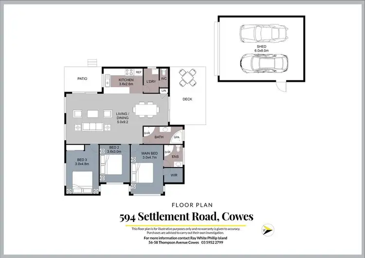 Floorplan of Homely house listing, 594 Settlement Road, Cowes VIC 3922