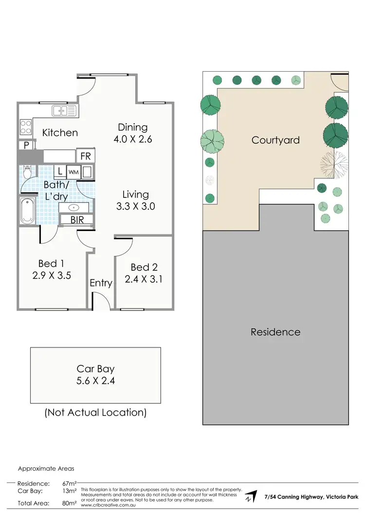Floorplan of Homely unit listing, 7/54 Canning Highway, Victoria Park WA 6100
