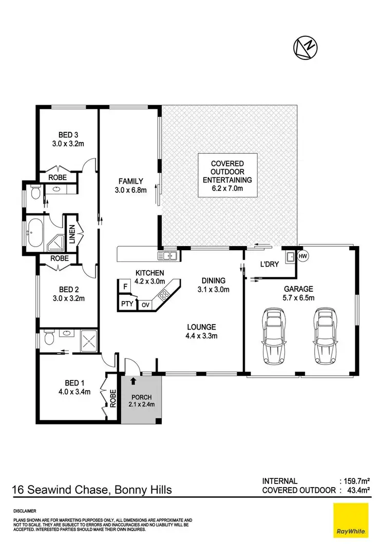 Floorplan of Homely house listing, 16 Seawind Chase, Bonny Hills NSW 2445