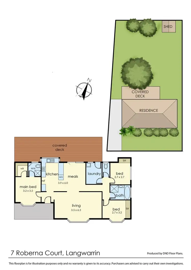 Floorplan of Homely house listing, 7 Roberna Court, Langwarrin VIC 3910
