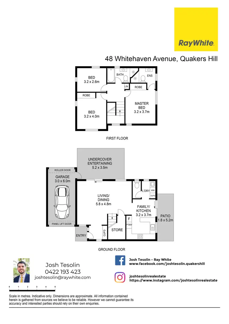 Floorplan of Homely semi-detached listing, 48 Whitehaven Avenue, Quakers Hill NSW 2763