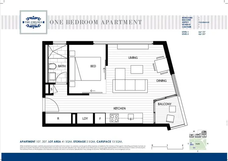 Floorplan of Homely apartment listing, 207/2-6 Goodwood Street, Kensington NSW 2033