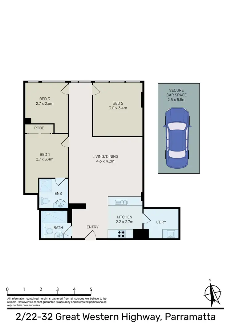 Floorplan of Homely apartment listing, 2/22-32 Great Western Highway, Parramatta NSW 2150