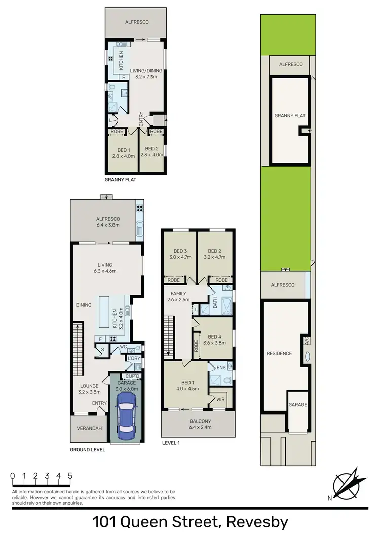 Floorplan of Homely semi-detached listing, 101A Queen Street, Revesby NSW 2212