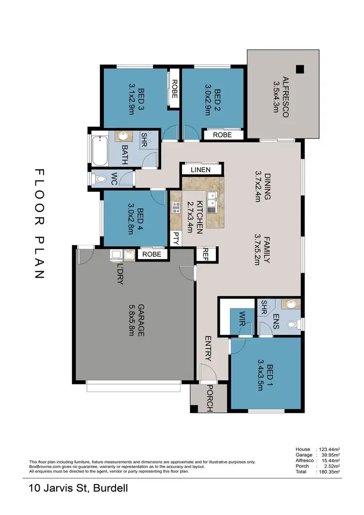 Floorplan of Homely house listing, 10 Jarvis Street, Burdell QLD 4818